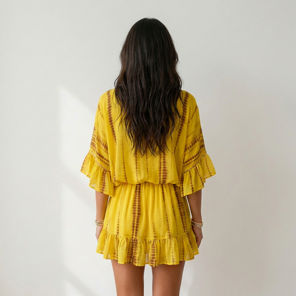 Vestido Boho Alejandra Amarelo