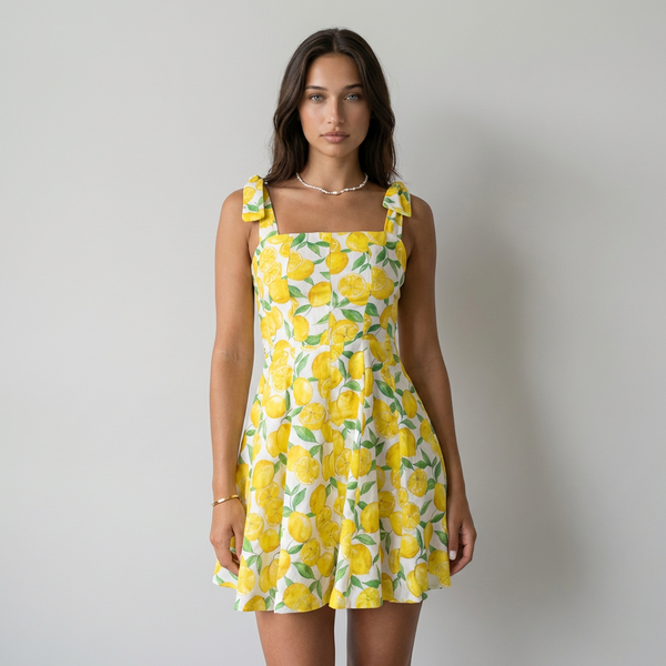 Vestido Floral Amarillo Lucía