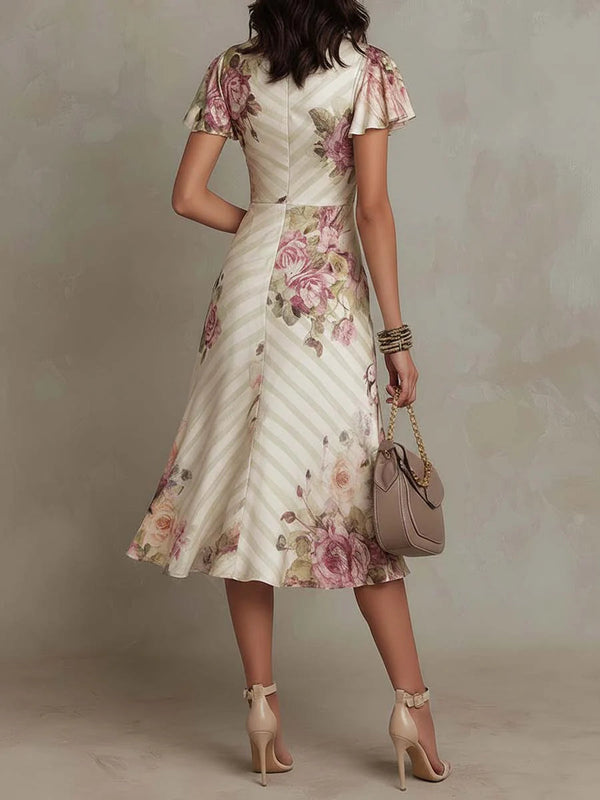 Alba | Elegante Vestido Midi Floral Retro