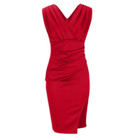 Fresia | Vestido de Mulher justo com decote em V e fenda