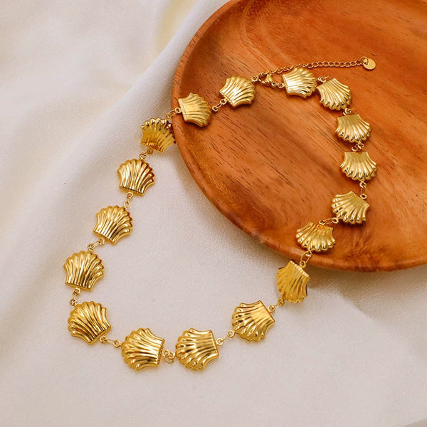 Marisol | Pulseira Dourada com Conchas