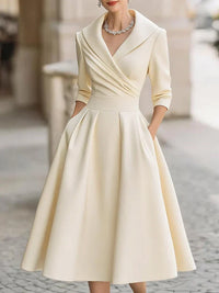 Luisa | Vestido midi satinado