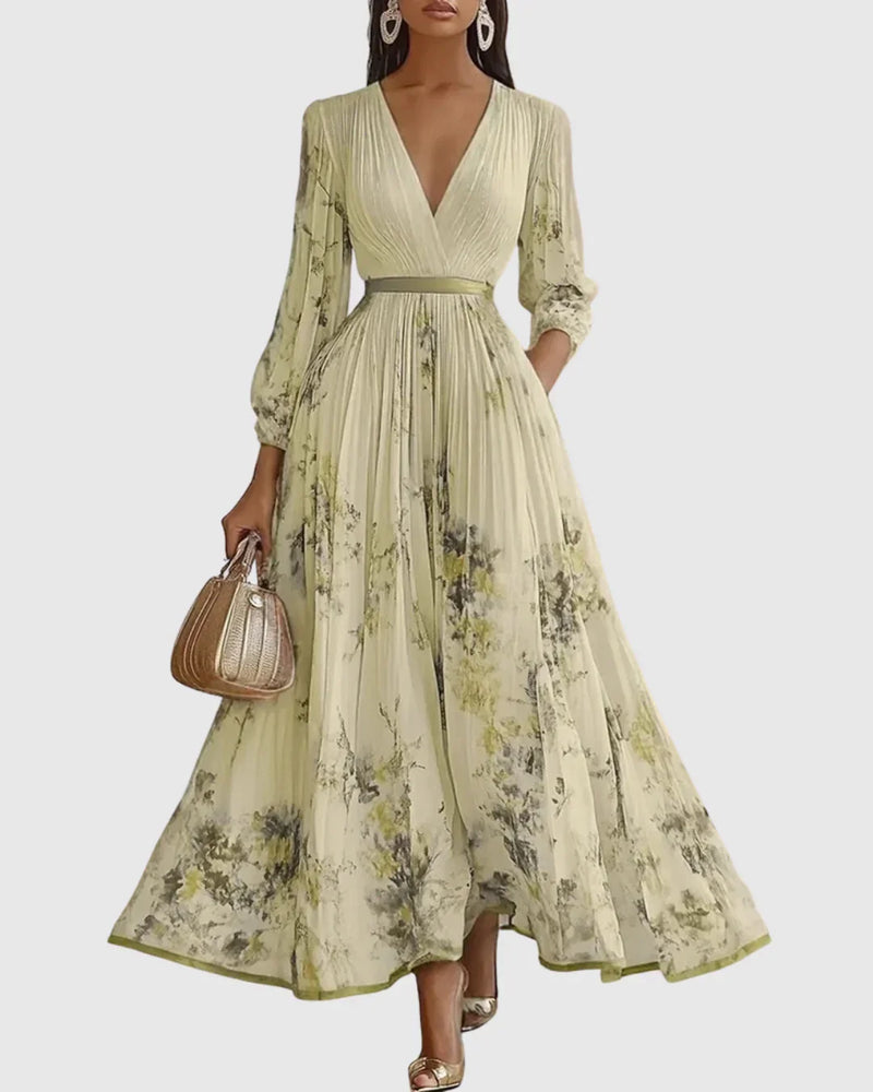 Rosa | Elegante vestido maxi plissado
