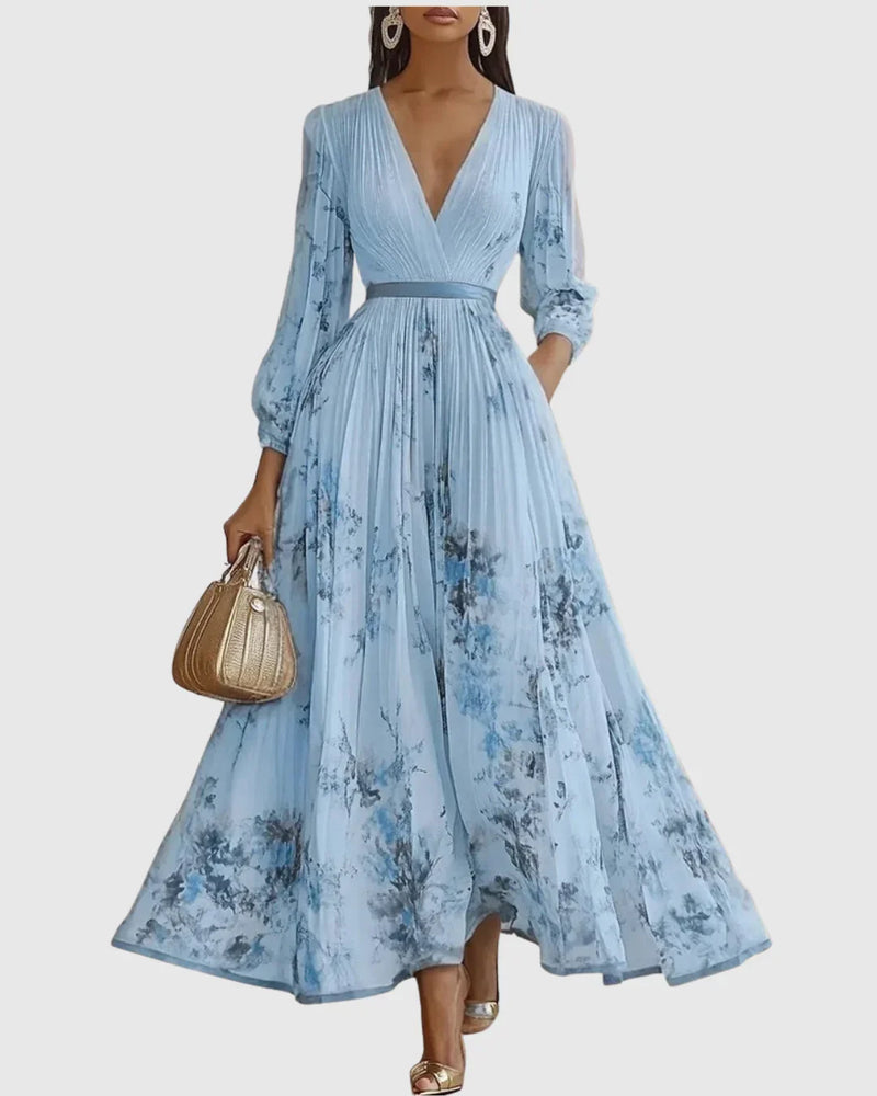 Rosa | Elegante vestido maxi plissado