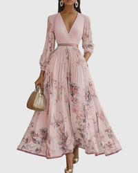 Rosa | Elegante vestido maxi plissado