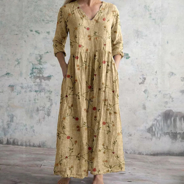 Aisling - Vestido de verão elegante em alta qualidade com padrão floral para Mulher