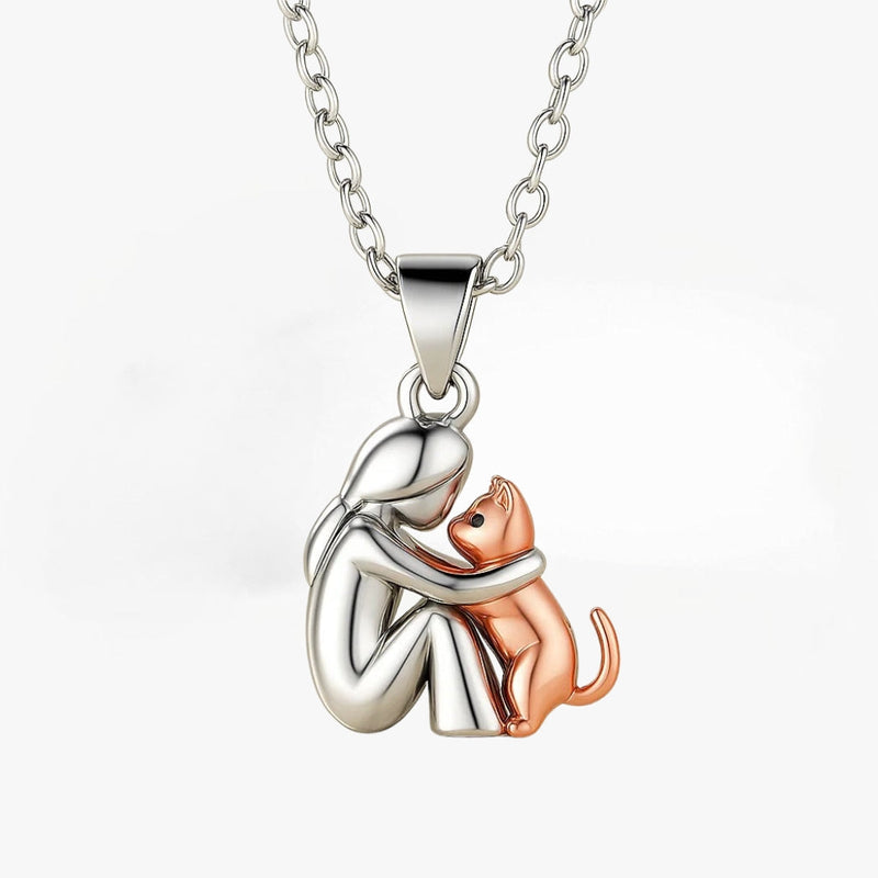 Amor de Quatro Patas - Colar com Pingente de Gato