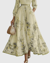 Rosa | Elegante vestido maxi plissado