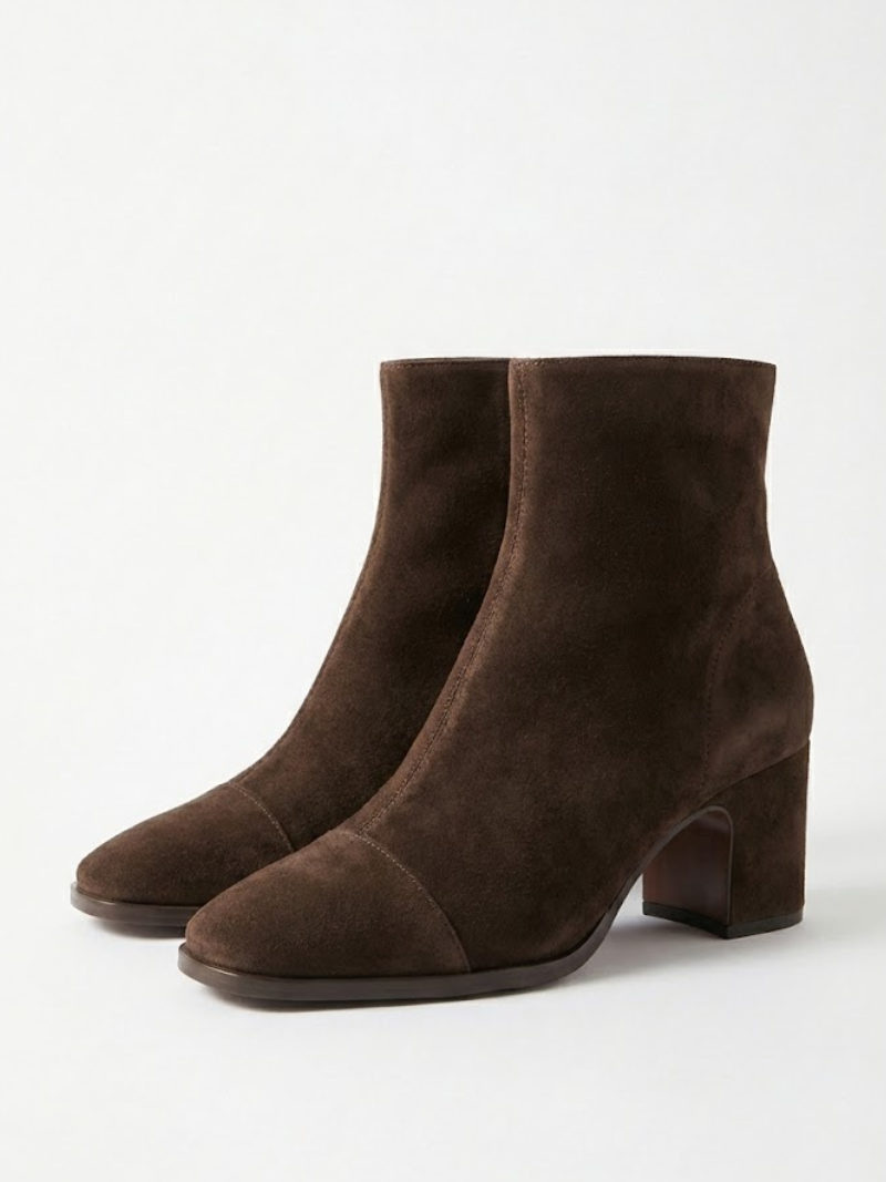 Botas em Camurça com Salto - Aurora