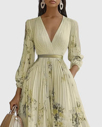 Rosa | Elegante vestido maxi plissado