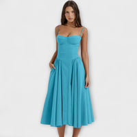 Rosalie - vestido elegante com corpete sem mangas