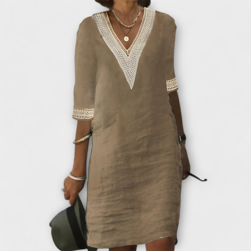 Vestidos de algodão e linho para mulher