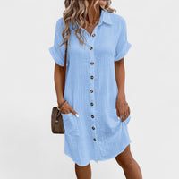 Catarina - Vestido Fluido de Mangas Curtas