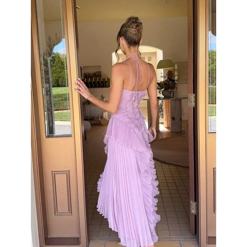 OLAYA | Vestido longo com babados de Mulher