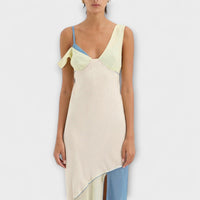 Alora - Vestido midi Thames com detalhes de inserções