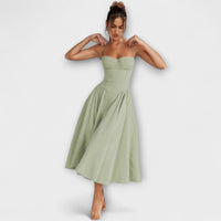 Rosalie - vestido elegante com corpete sem mangas