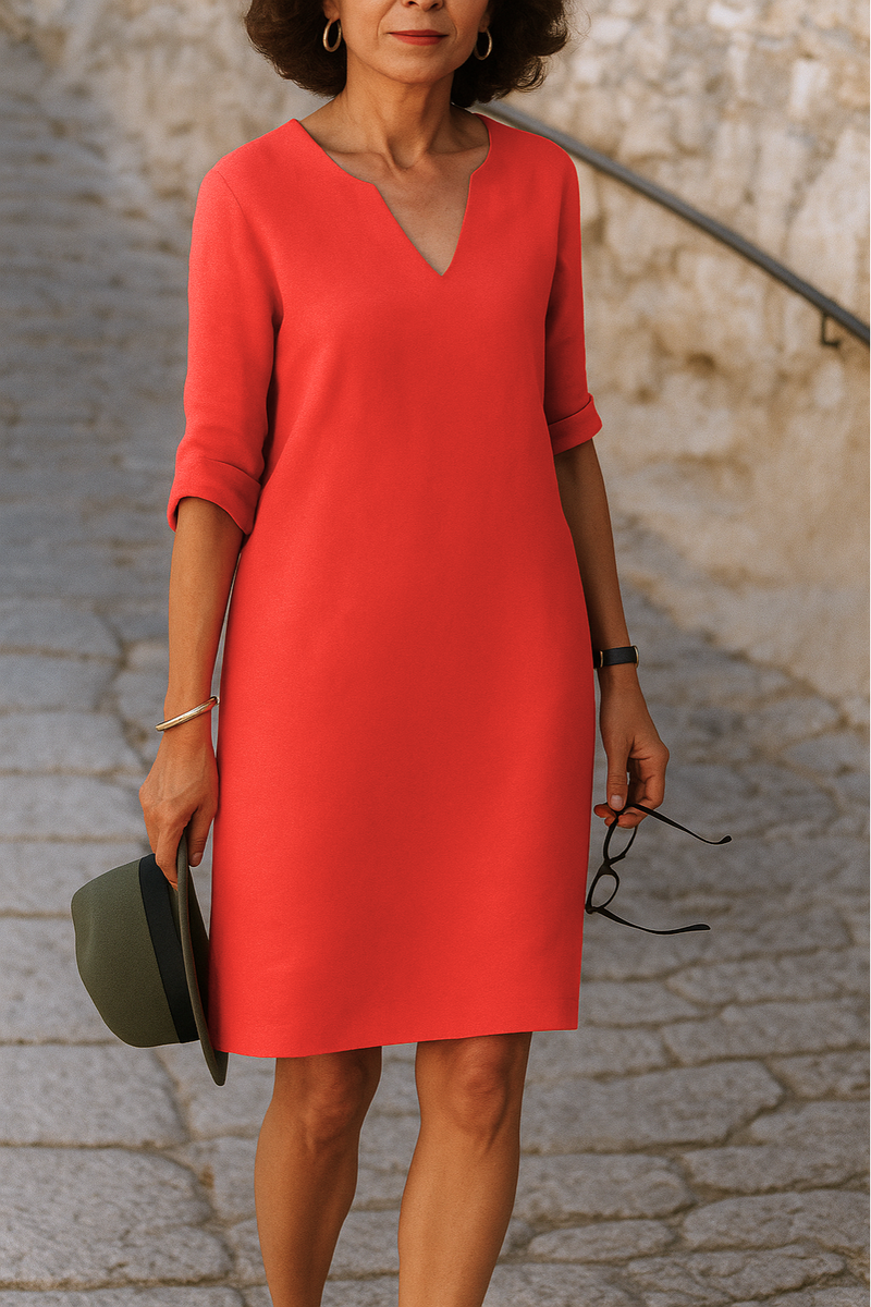Ria™ | Vestido elegante com decote em V