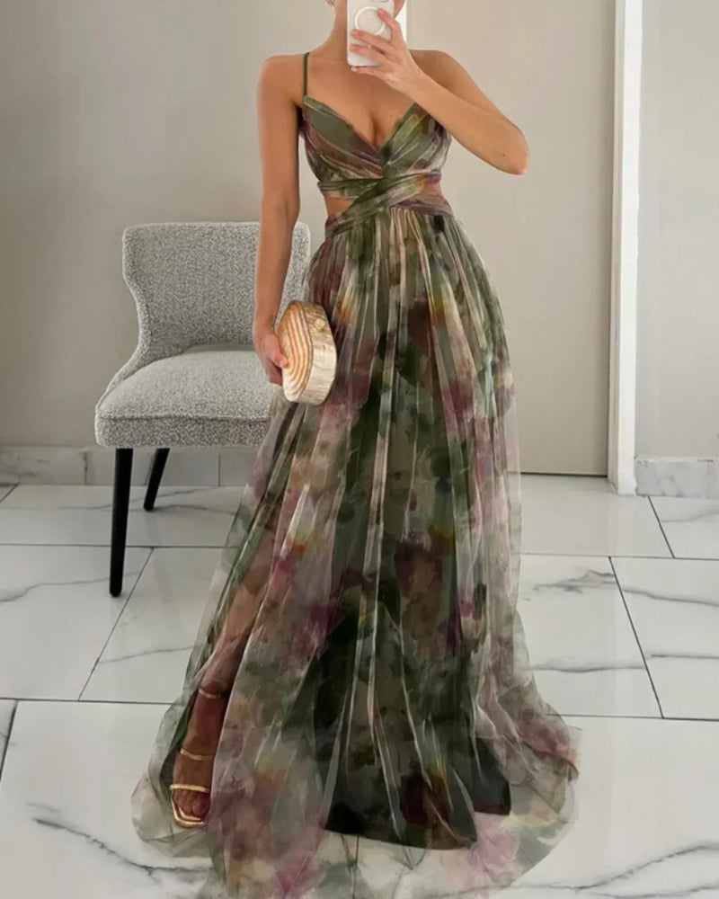 Gisela | Encantador maxivestido com estampado floral