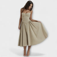 Rosalie - vestido elegante com corpete sem mangas