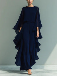 Aurora | Conjunto Elegante em Chiffon com Volantes