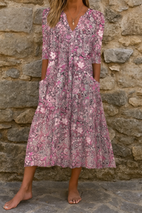Elisa | Vestido Midi Estampado