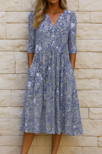 Elisa | Vestido Midi Estampado