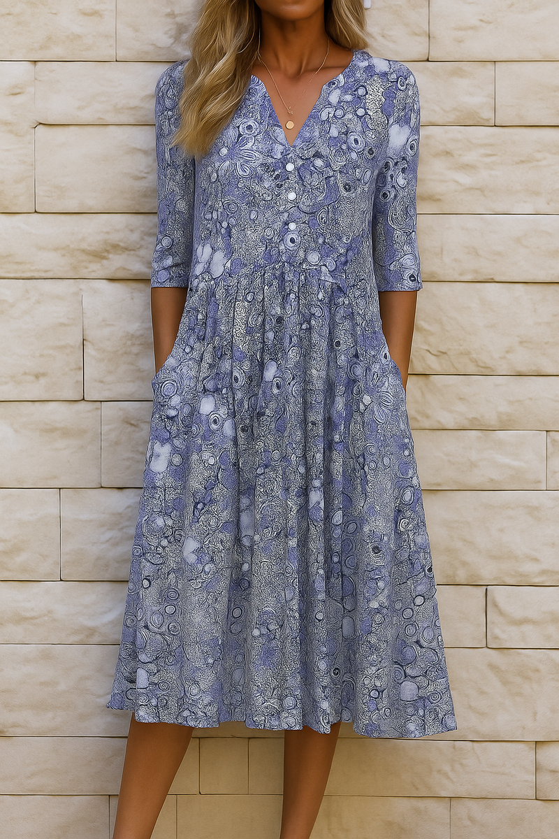 Elisa | Vestido Midi Estampado