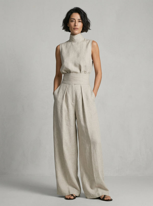 Esther | Conjunto de Top Minimalista Sem Mangas