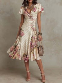 Alba | Elegante Vestido Midi Floral Retro