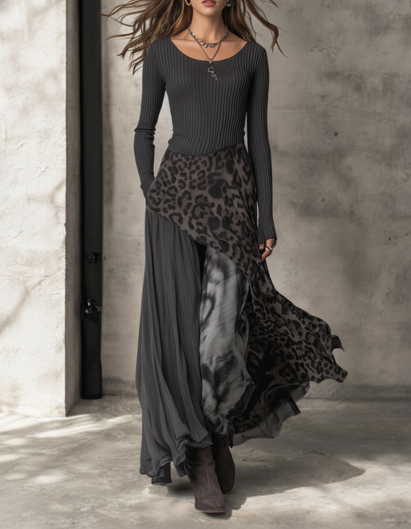 Alba Montiel™ | Vestido Largo Leopardo