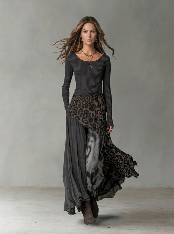 Alba Montiel™ | Vestido Largo Leopardo