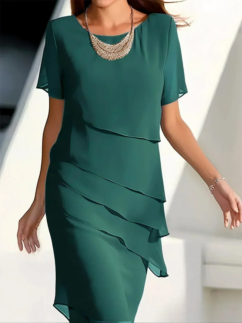 Anastasia | Vestido midi elegante com camadas
