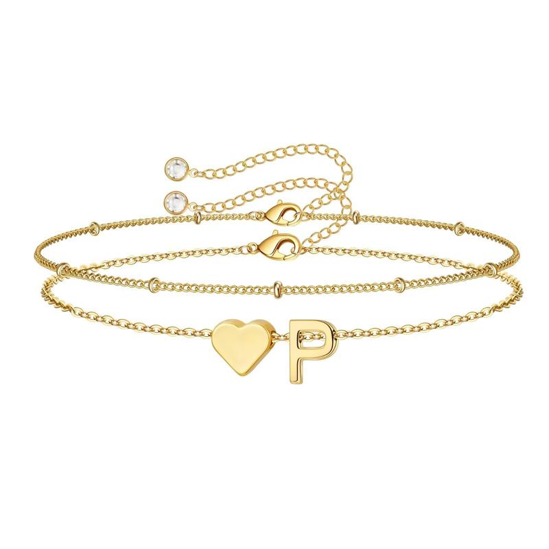 Amor Eterno -Pulseira com Coração e Inicial