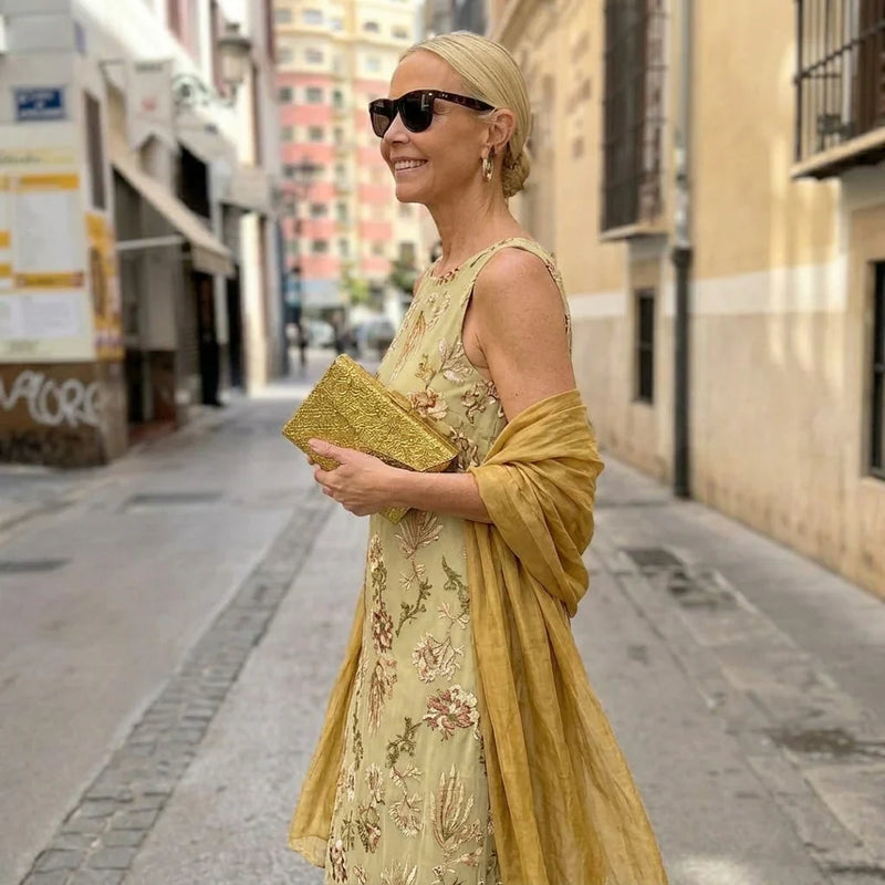 ISABELLA | Vestido Estampado Elegante para Mulher