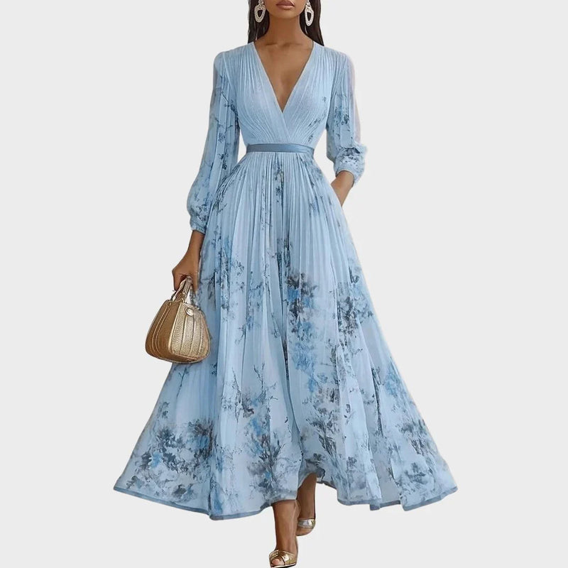 Rosa | Elegante vestido maxi plissado