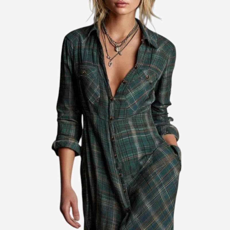 Cécile - Camisa maxi atemporal de Mulher