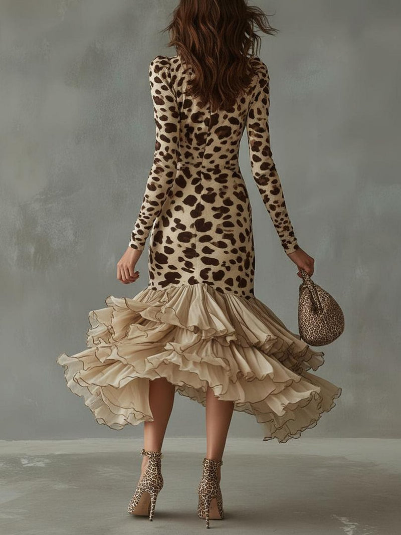 Eleonora | Vestido de Rendas com Estampado de Animais