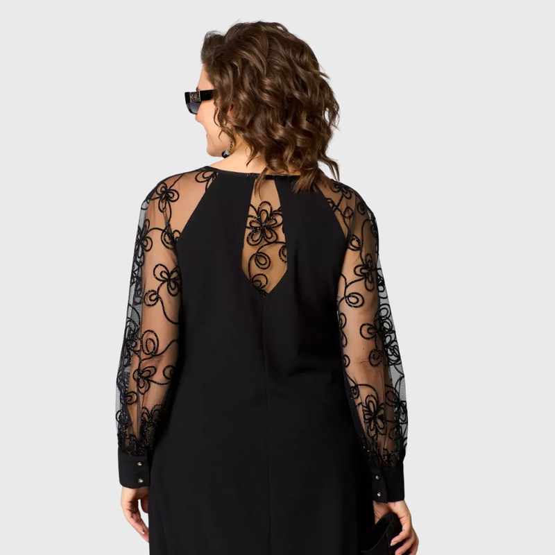 Lauren - Vestido elegante de renda preta