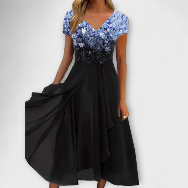 Lara - Vestidos de noite de chifão para mulher
