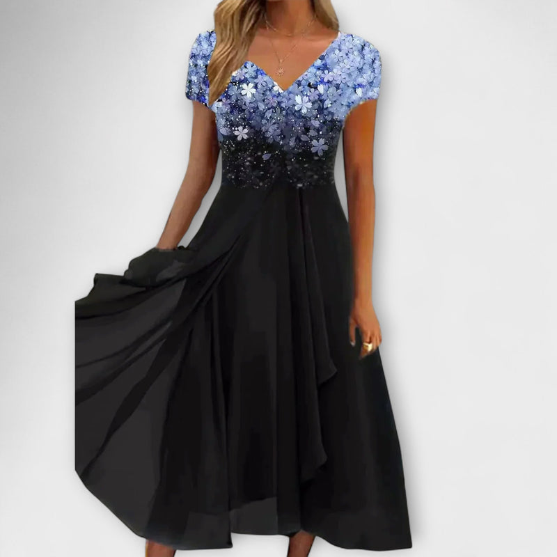 Lara - Vestidos de noite de chifão para mulher