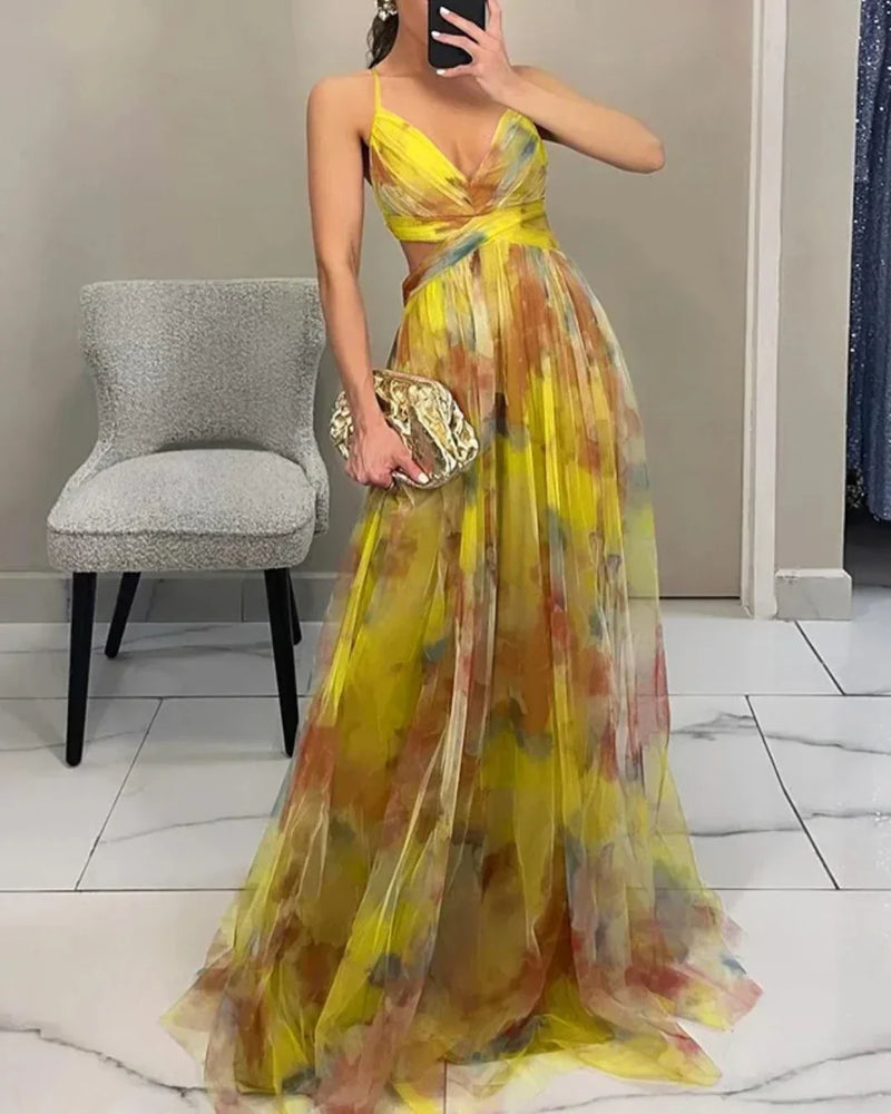 Gisela | Encantador maxivestido com estampado floral