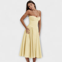 Rosalie - vestido elegante com corpete sem mangas