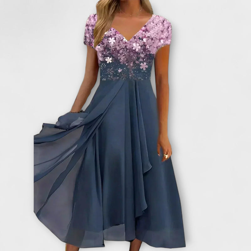 Lara - Vestidos de noite de chifão para mulher