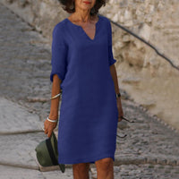 Elena™ | Vestido Victoire em Linho Natural