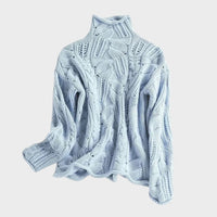 Luana – Camisola de caxemira com padrão trançado