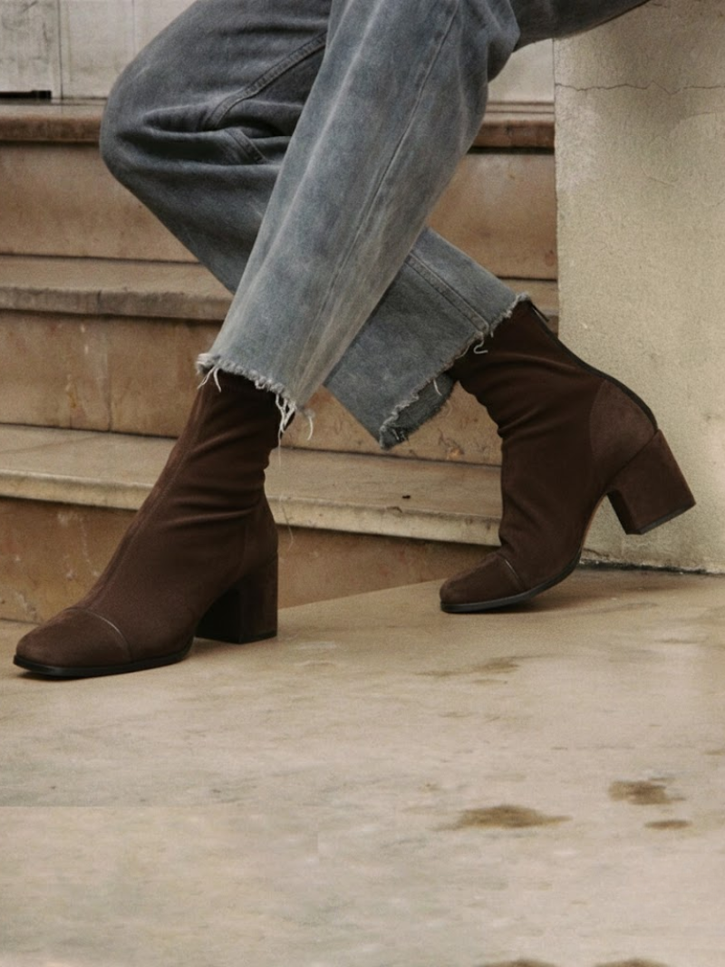 Botas em Camurça com Salto - Aurora