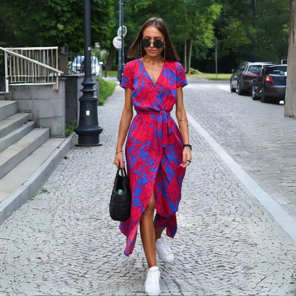Julia | Vestido Elegante com Decote em V e Corte Moldador