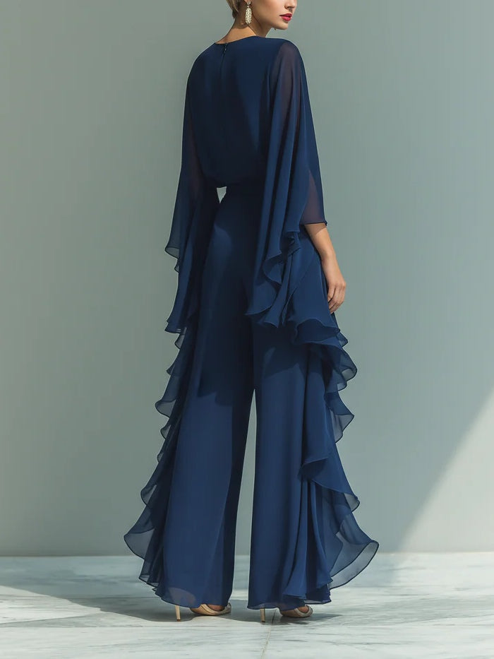 Aurora | Conjunto Elegante em Chiffon com Volantes