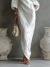 Melisa | Vestido maxi assimétrico, elegante e fluido