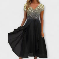 Lara - Vestidos de noite de chifão para mulher